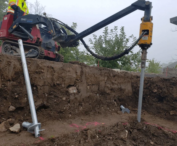 Ground screw drilling